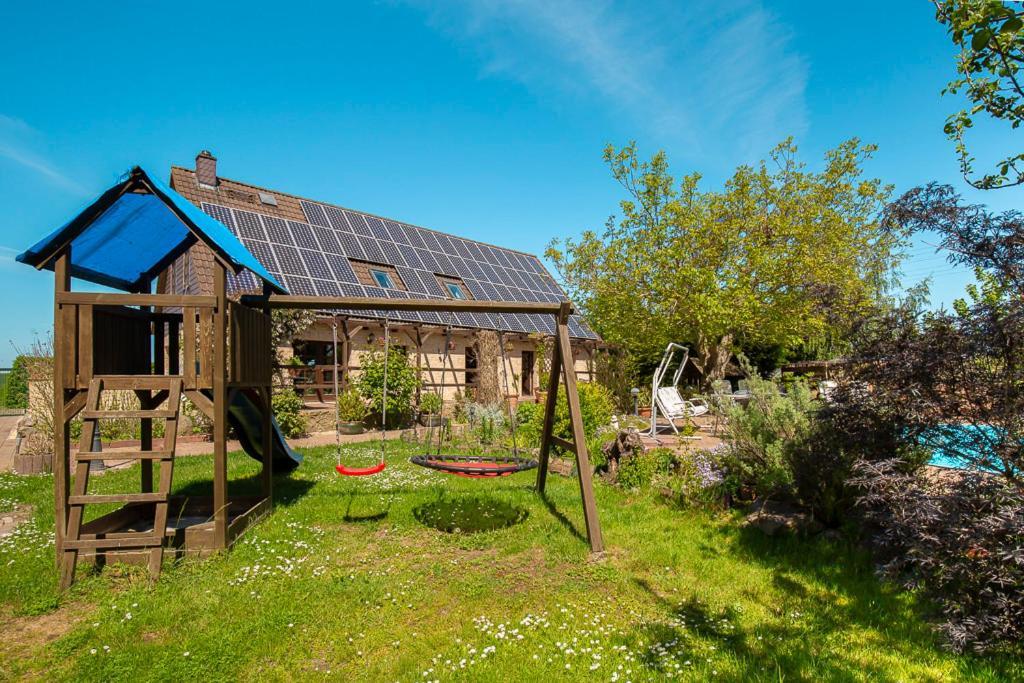 Ferienwohnung Am Walnussbaum Parchtitz Exterior foto